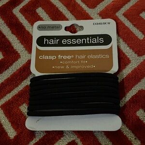 Set Of 8 Black Metal Free Hair Elastics New Not Returnable